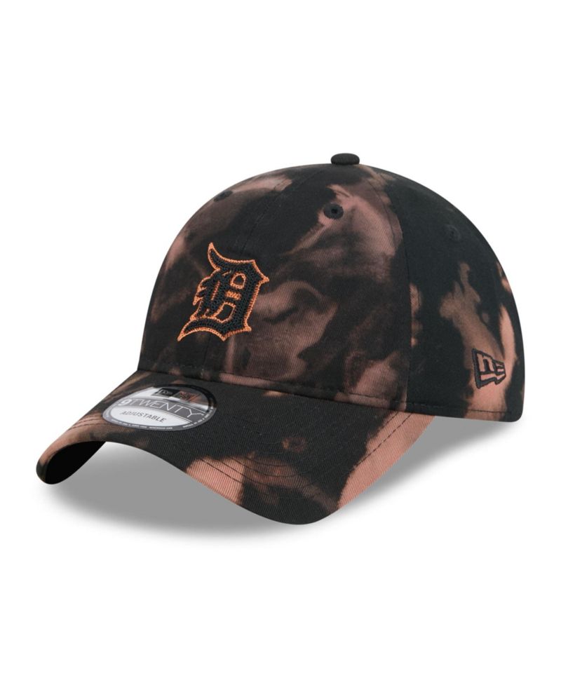 Men's Black Detroit Tigers Bleach Wash 9TWENTY Adjustable Hat