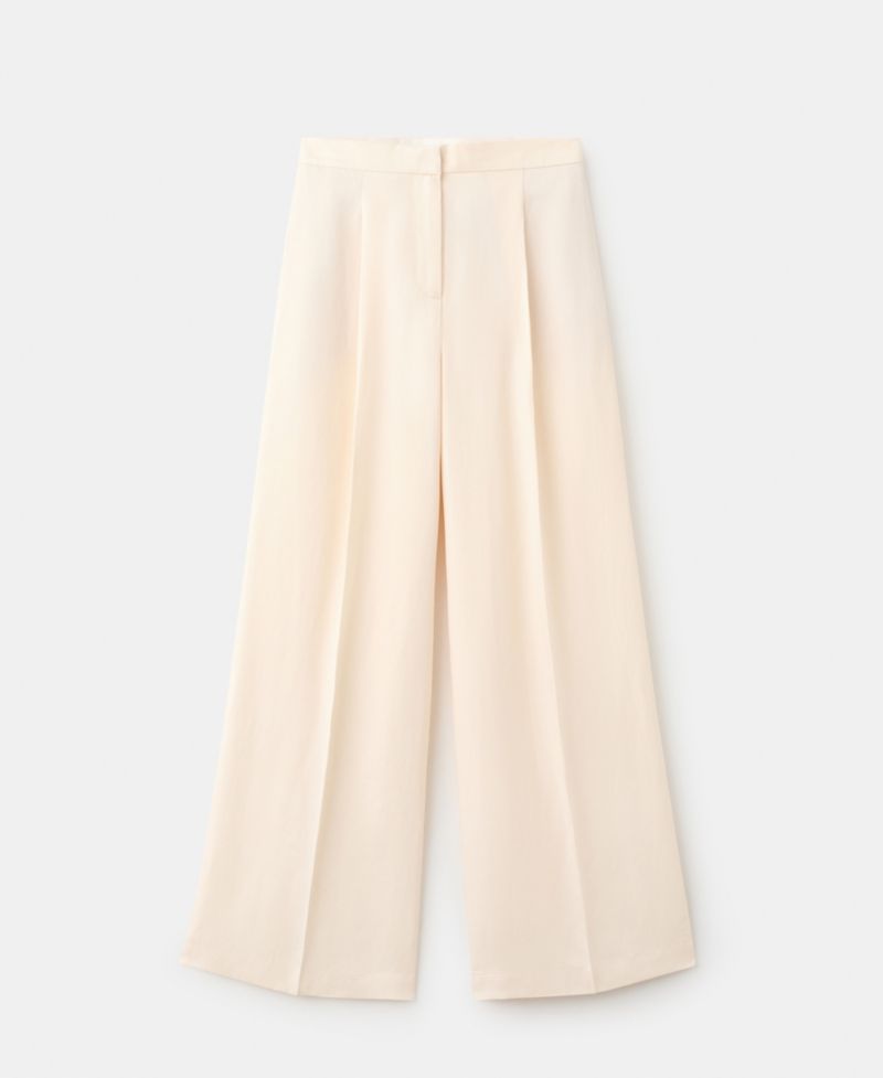 Women's Straight Linen-Blend Pants