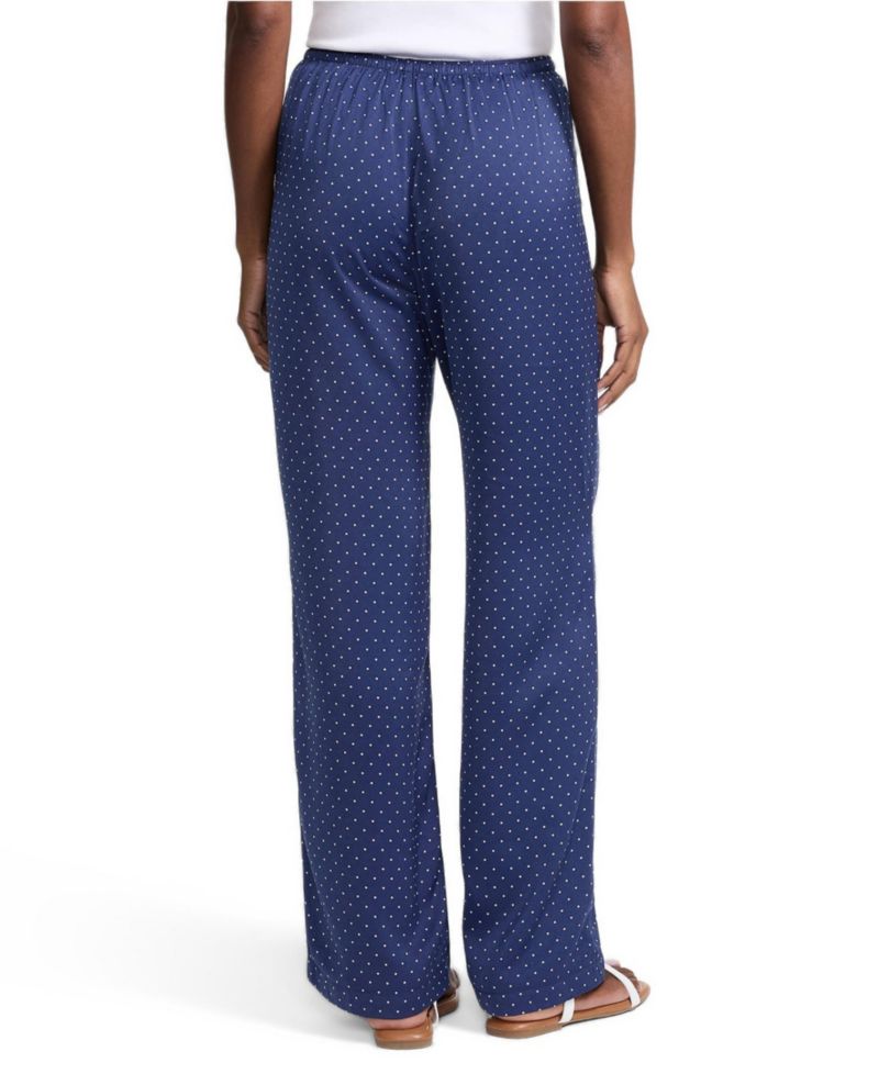 Women's Creaseless Silky High Rise Wide Leg Drawstring Pants