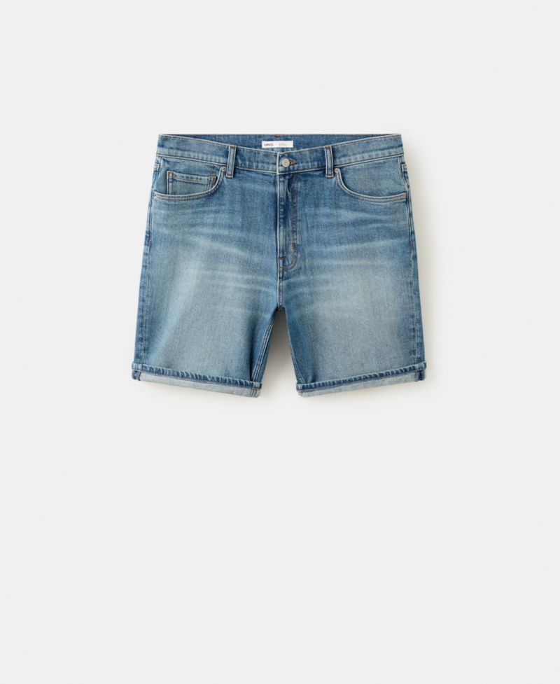 Men's Slim-Fit Denim 9.45" Bermuda Shorts