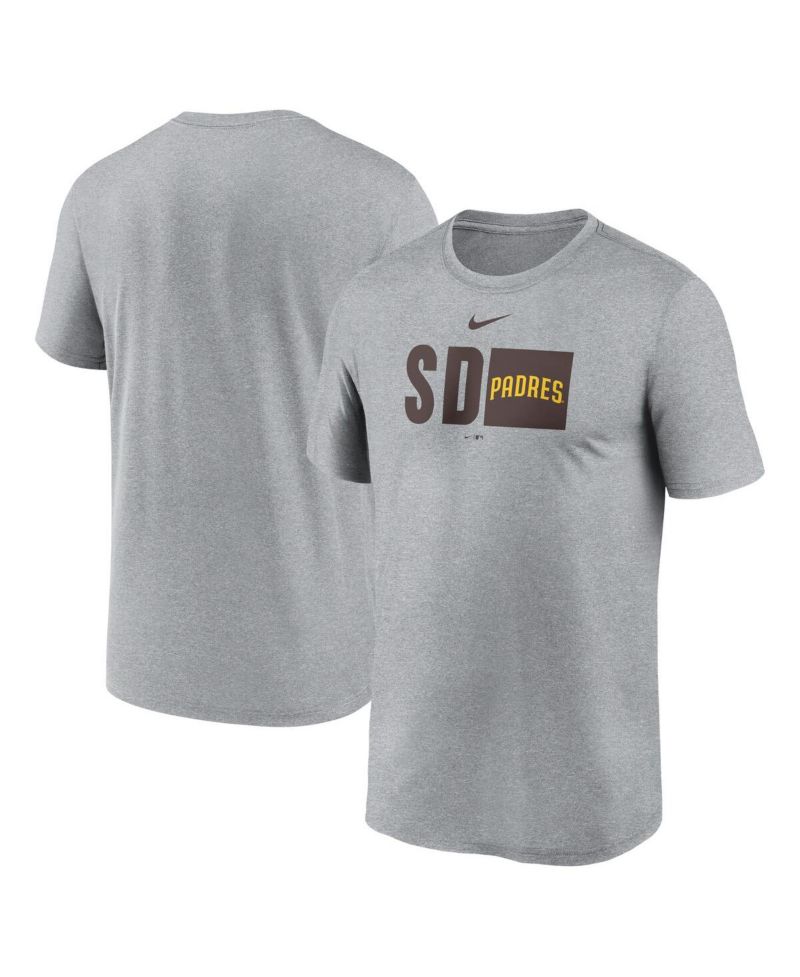 Men's Heather Gray San Diego Padres Tricode Legend Performance T-Shirt