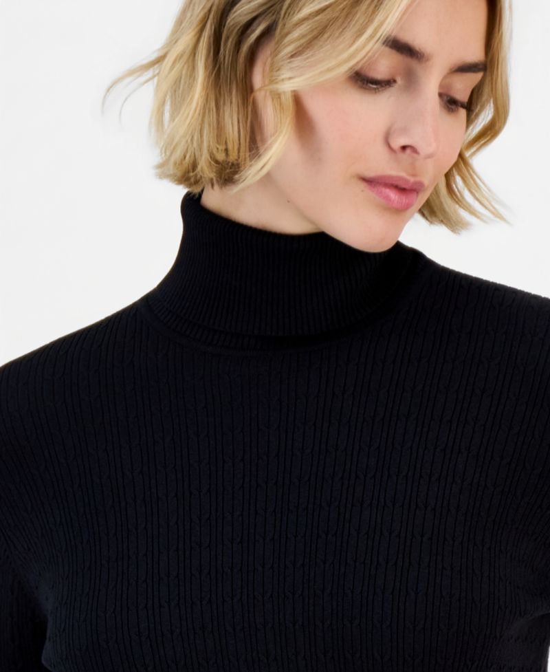Women's Cable-Knit Turtleneck Sweater