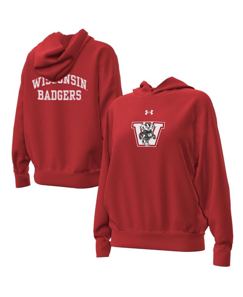 Women's Red Wisconsin Badgers Throwback Hoodie