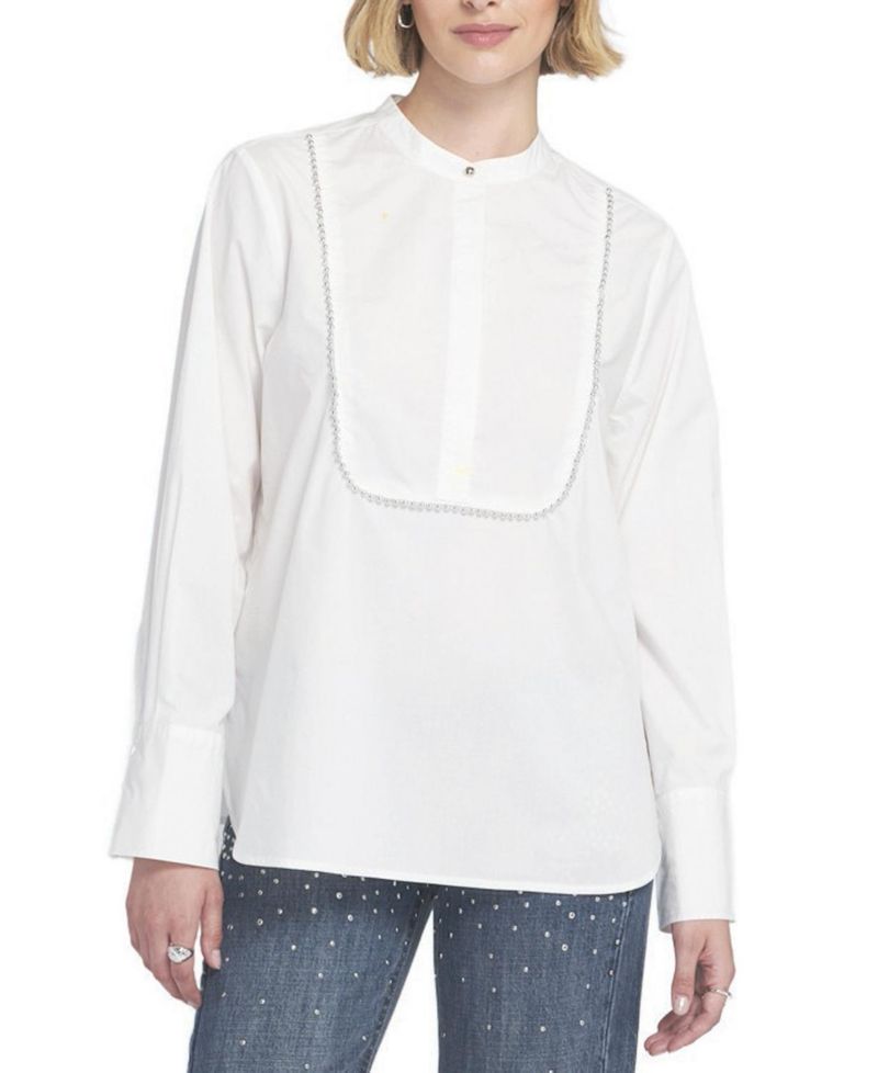 Women's Beaded Shirt Blouse Top