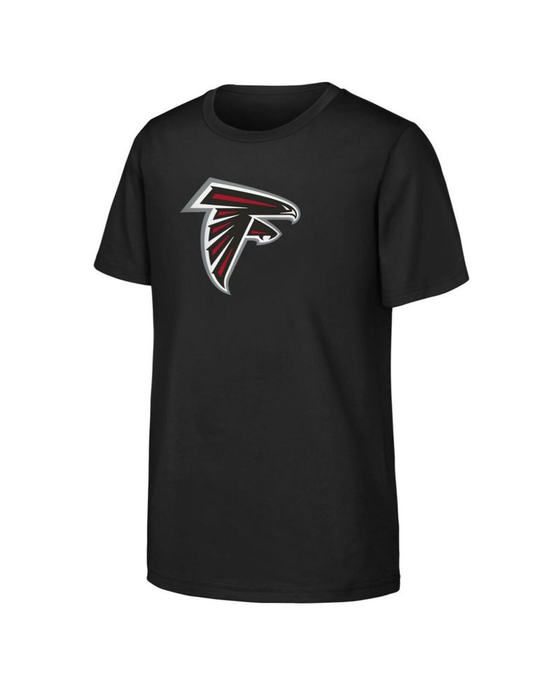 Big Boys and Girls Black Atlanta Falcons Primary Logo T-Shirt