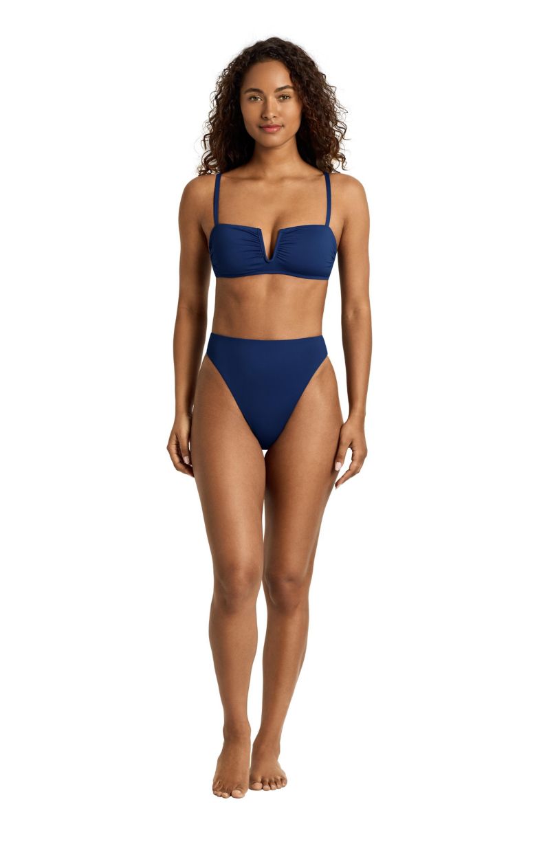 Women's Saturn Shirred Underwire Bralette Swimsuit Top
