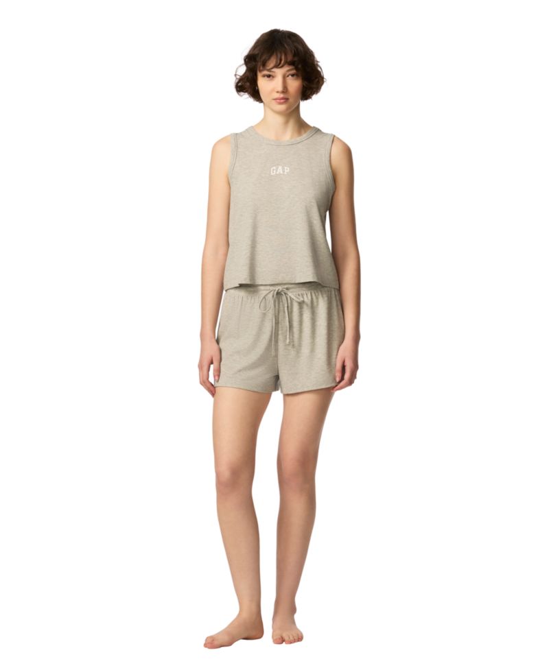 Women's Ribbed Tank Top and Pull-On Shorts, 2-Piece Set