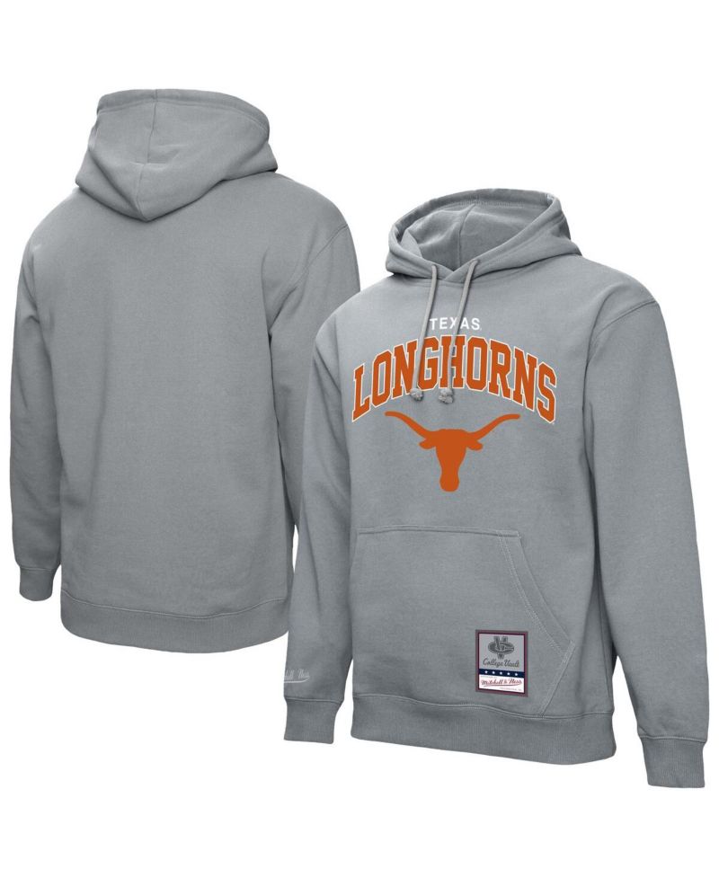 Men's Heather Gray Texas Longhorns Classic Arch Pullover Hoodie