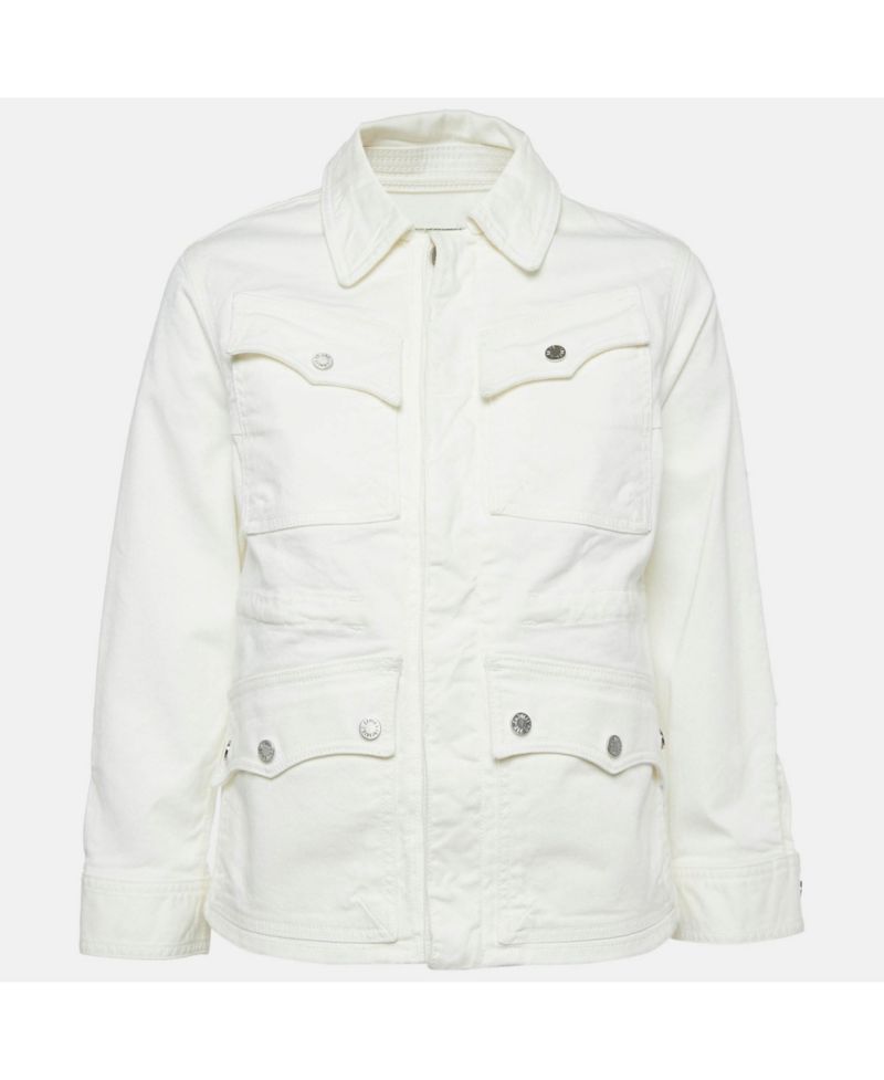 Women's Pre-Owned Zadig and Voltaire White Denim Button Front Kimi Jacket