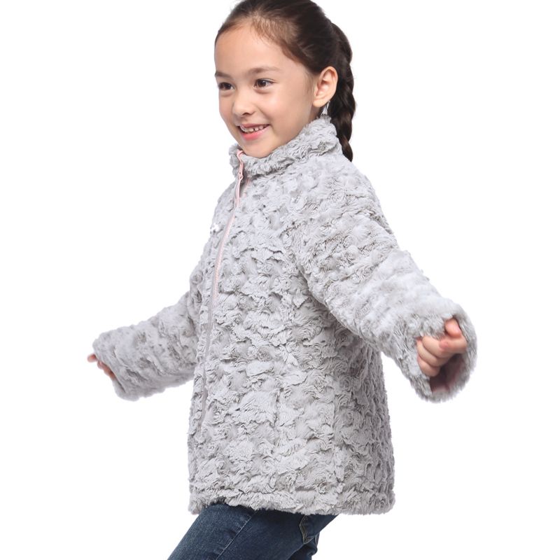 Girls Reversible Sherpa Fleece Puffer Jacket
