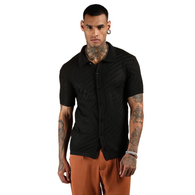 Men's Tilted-Knit Shirt