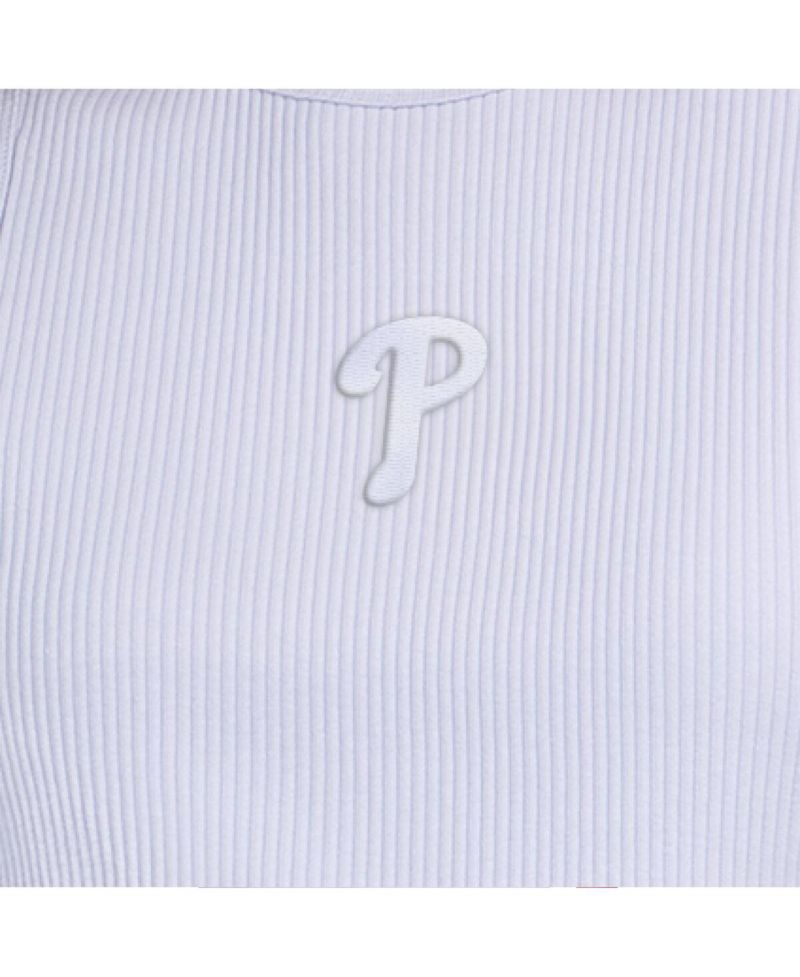 Women's Light Blue Philadelphia Phillies Pastels Ribbed Tank Top