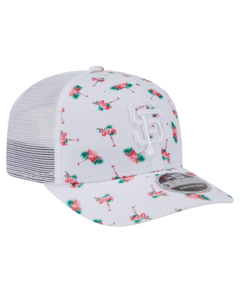 Men's White San Francisco Giants Flamingo Mesh Back 9SEVENTY Stretch-Snap Hat