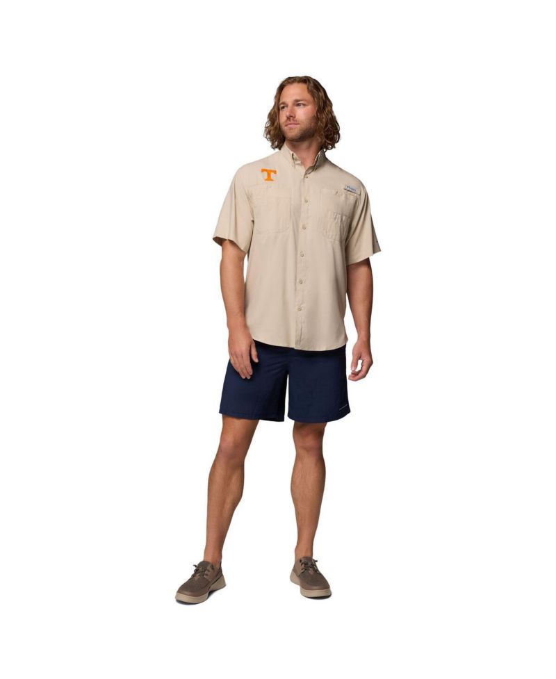 Men's Tan Tennessee Volunteers Tamiami Omni-Shade Button-Down Shirt