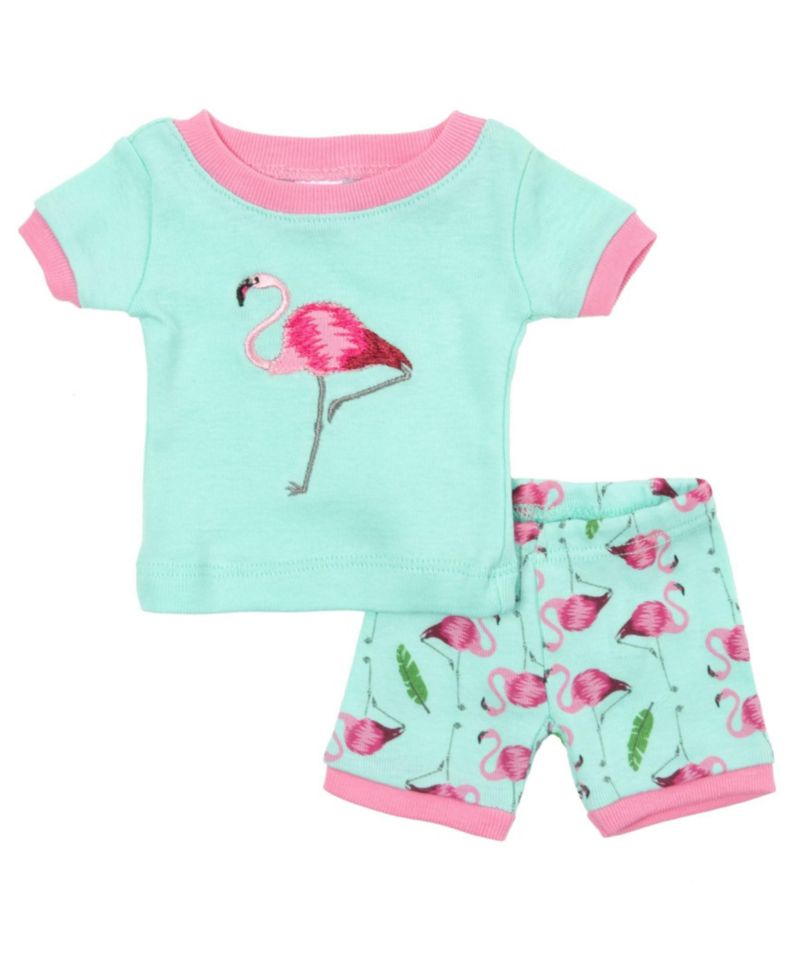 Big Girls Matching Doll Snug-Fit Cotton Short Sleeve Pajamas