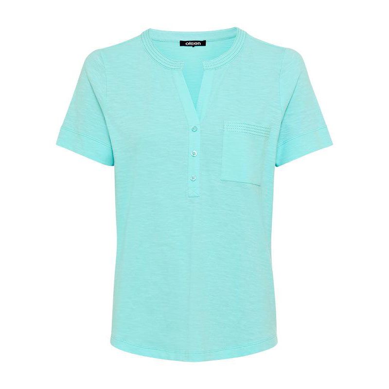 Women's Solid Henley T-Shirt