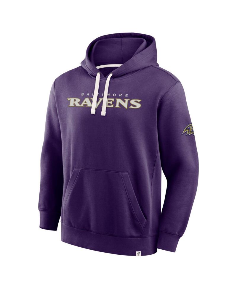 Men's Purple Baltimore Ravens New Horizons Heritage Pullover Hoodie