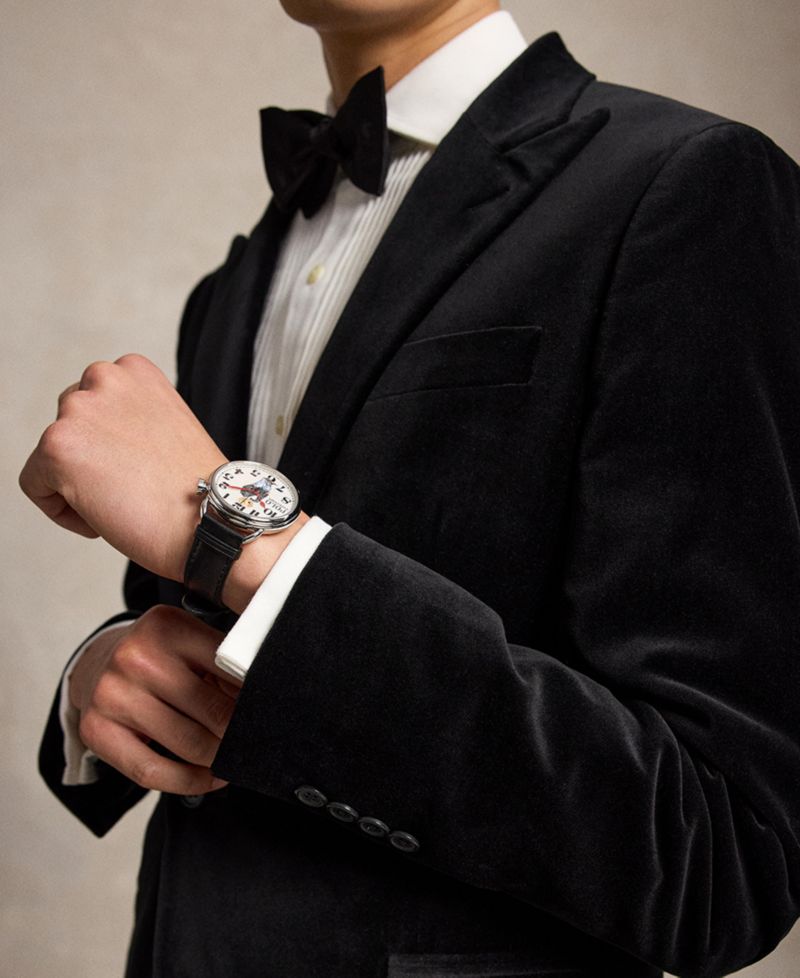 Men's Modern Fit Cotton Velvet Peak-Lapel Jacket
