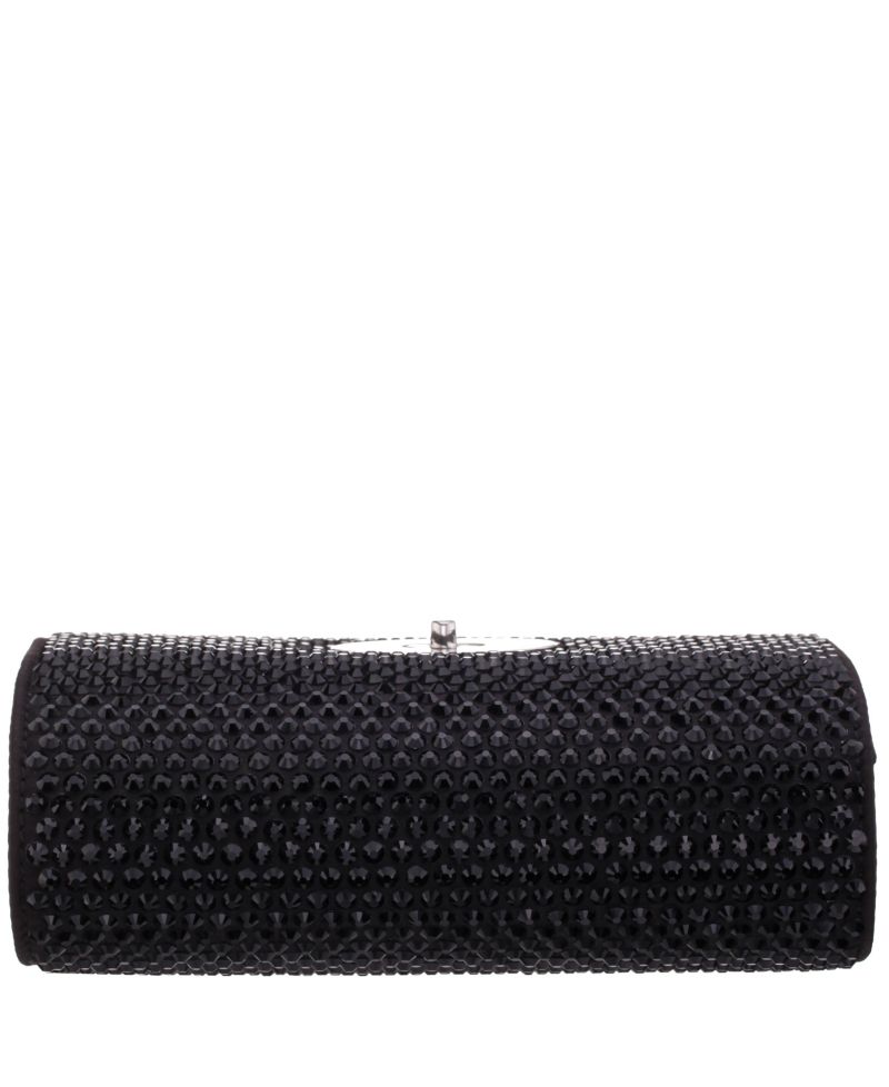 Large Crystal Encrusted Flap Crossbody Bag