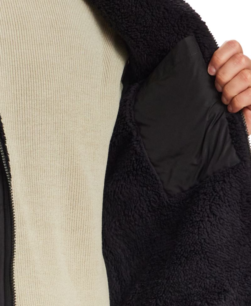 Men's Sherpa Hooded Full-Zip Vest