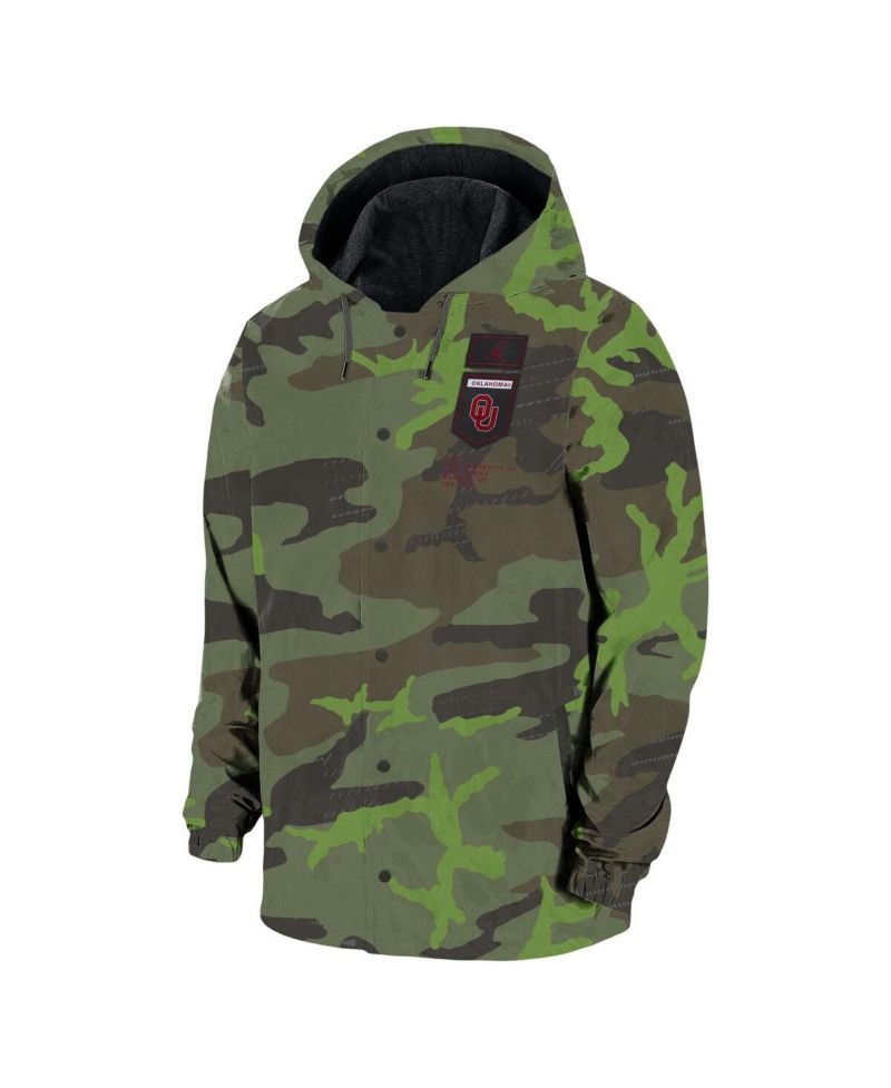 Men's Camo Oklahoma Sooners Hoodie Full-Snap Jacket
