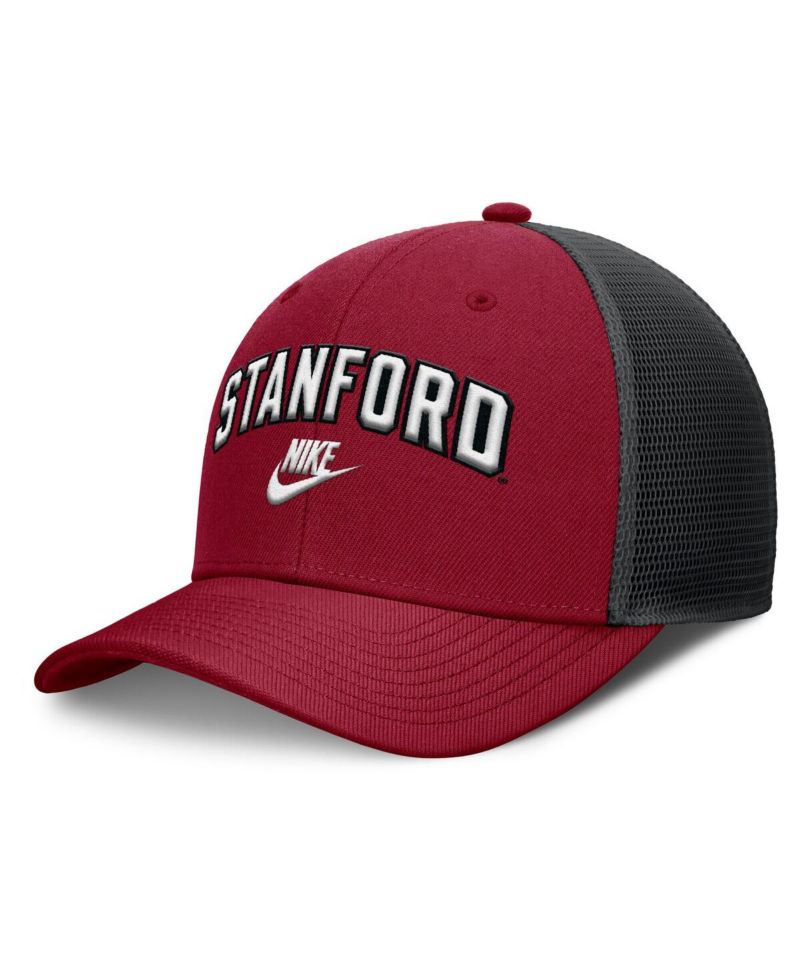 Men's Cardinal/Black Stanford Cardinal Legacy Arch Rise Performance Trucker Adjustable Hat