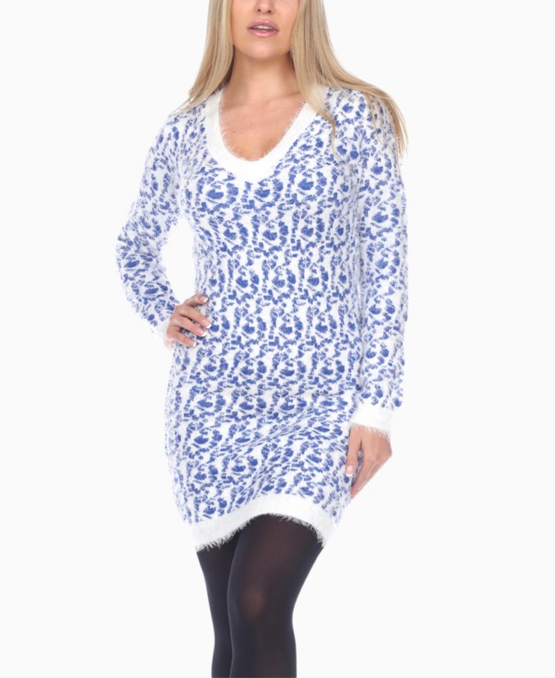 Women's Fuzzy Knit Sweater Dress