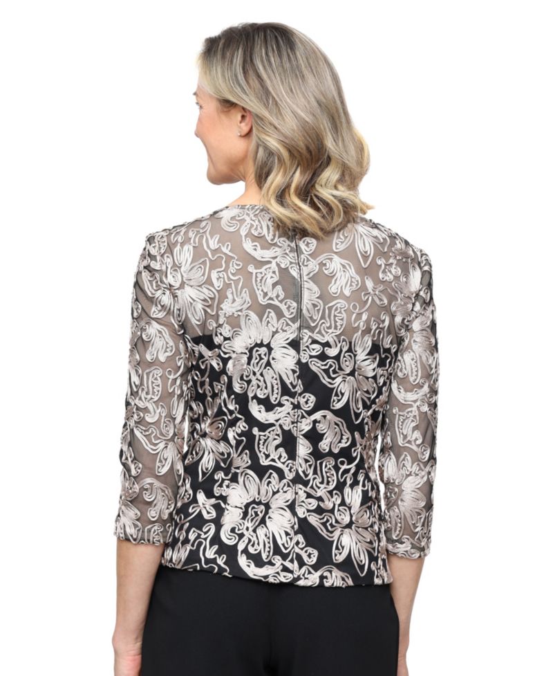 Petite Boat Neck 3/4-Sleeve Top