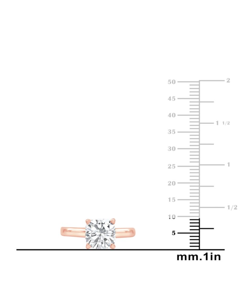 Certified Lab Grown Diamond Cushion-Cut Solitaire Engagement Ring (4 ct. t.w.) in 14k Gold