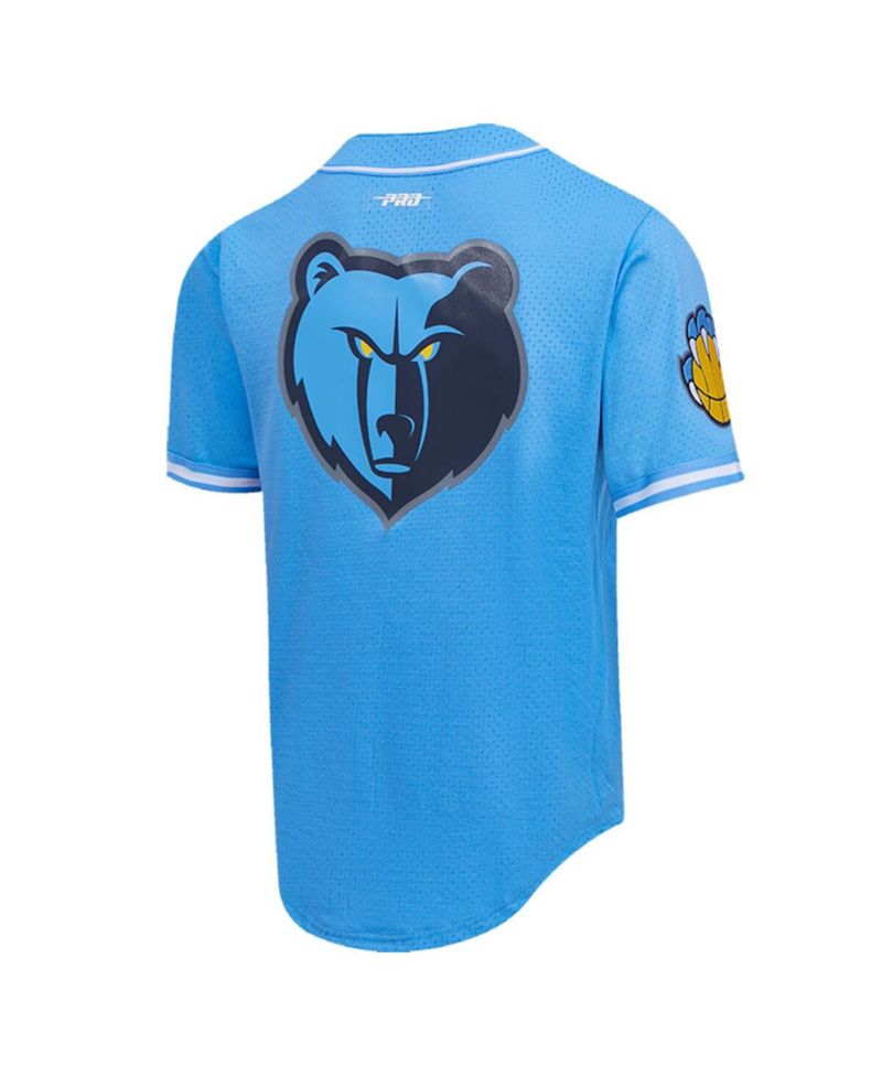 Men's Ja Morant Blue Memphis Grizzlies Capsule Player Baseball Button-Up Shirt