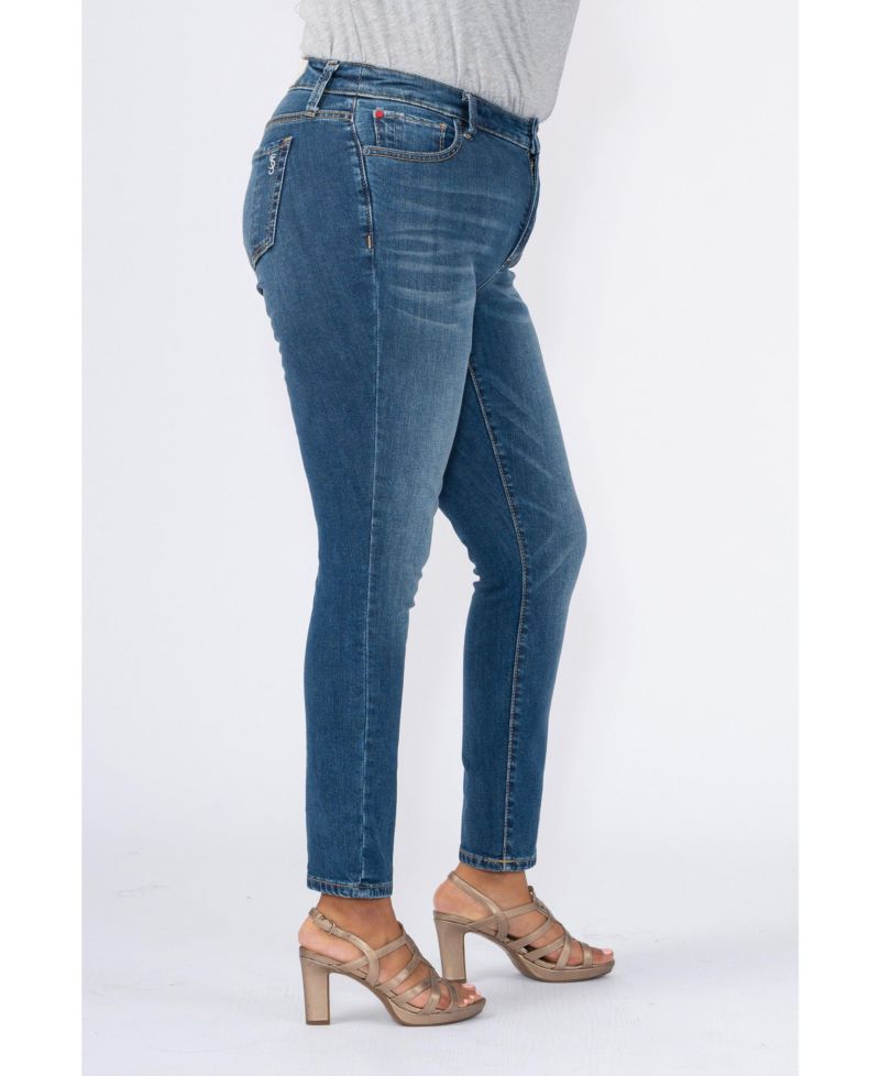 Plus Size High Rise Ankle Skinny Jeans