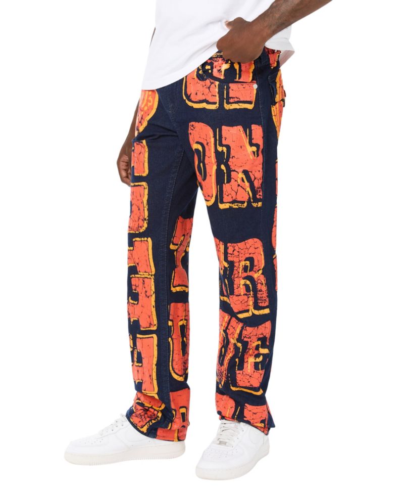 Men's Ricky Big T Allover-Print Flap Jeans