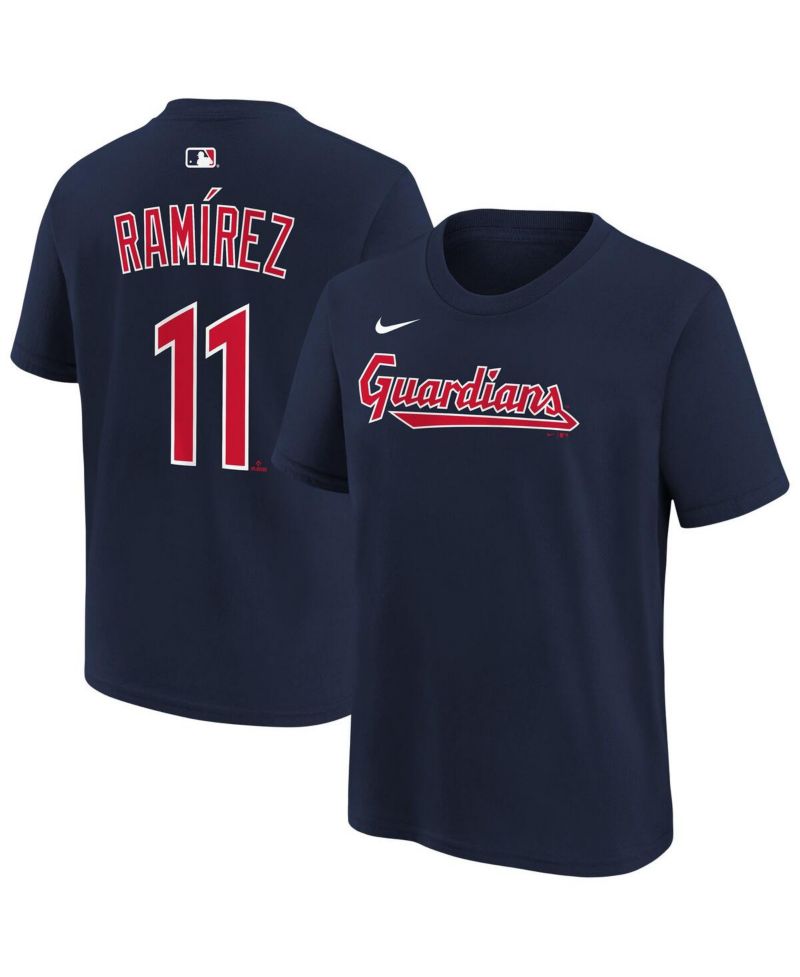 Big Boys and Girls Jos&eacute; Ramírez Navy Cleveland Guardians Name & Number T-Shirt