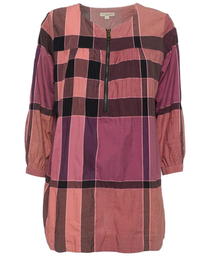 Women's Brit Pink Checked Cotton Tunic