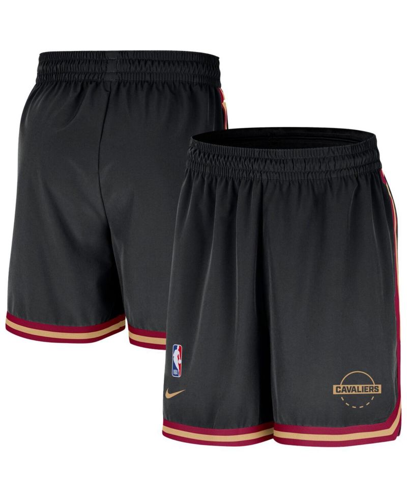 Men's Black Cleveland Cavaliers Authentic Practice DNA Woven Performance Shorts