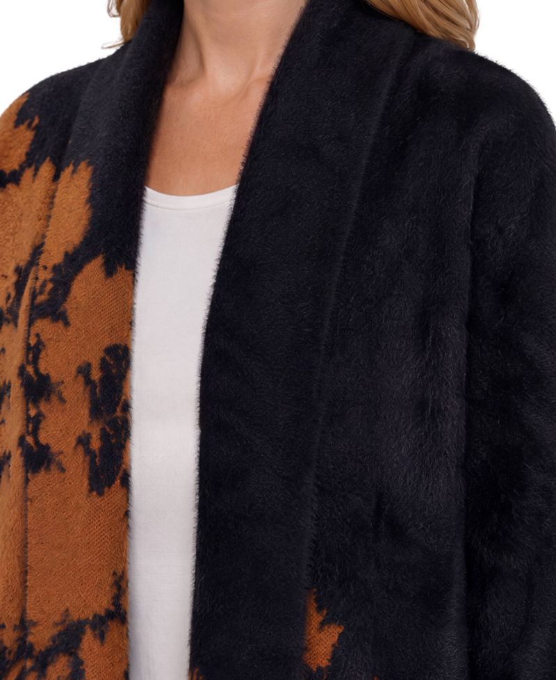 Women's Oversized Shawl-Collar Cardigan