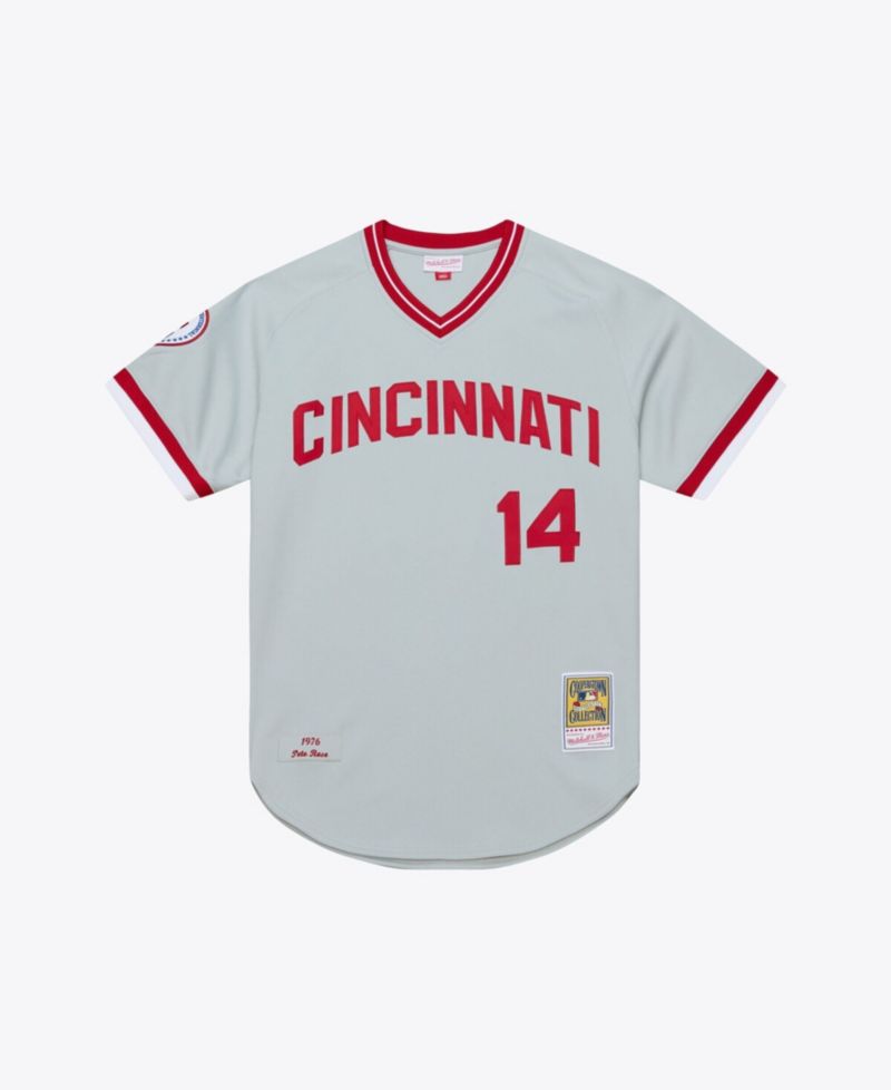 Men's Pete Rose Gray Cincinnati Reds 1976 Authentic Jersey