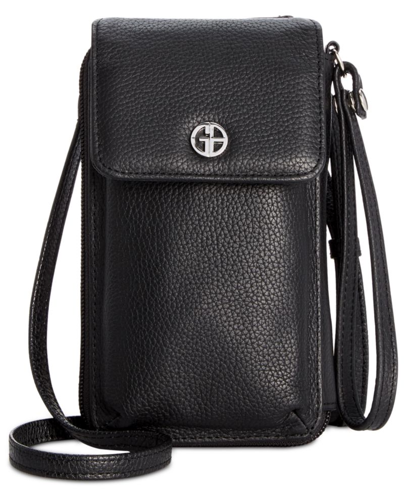 Softy Leather Tech Crossbody Wallet