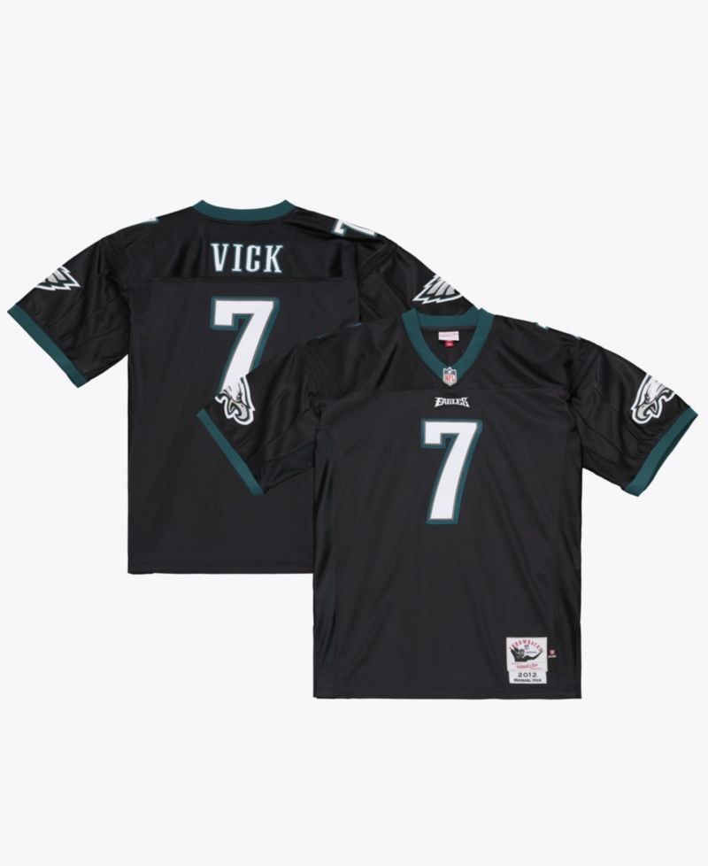 Men's Michael Vick Black Philadelphia Eagles 2012 Authentic Throwback Jersey