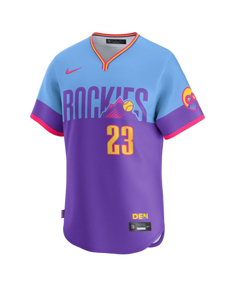 Men's Kris Bryant Purple/Light Blue Colorado Rockies 2025 City Connect Limited Player Jersey
