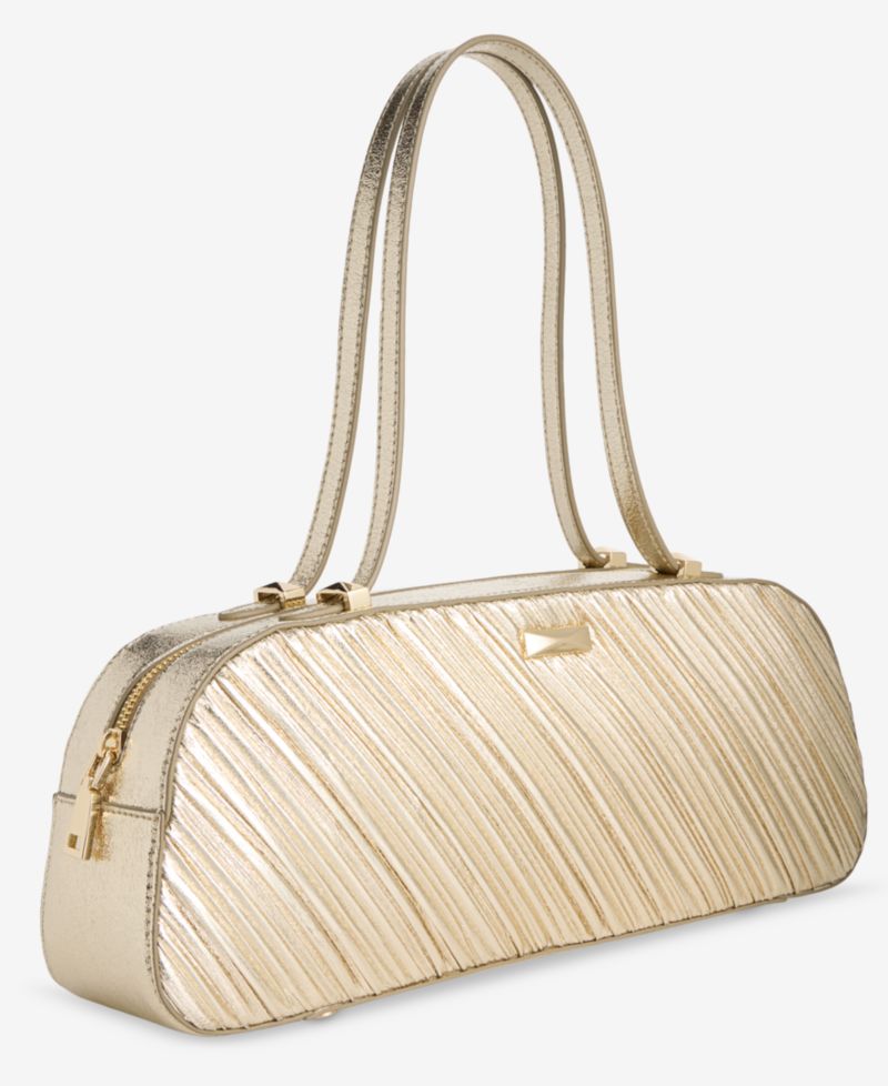 Nedda Rushed Metallic Satchel
