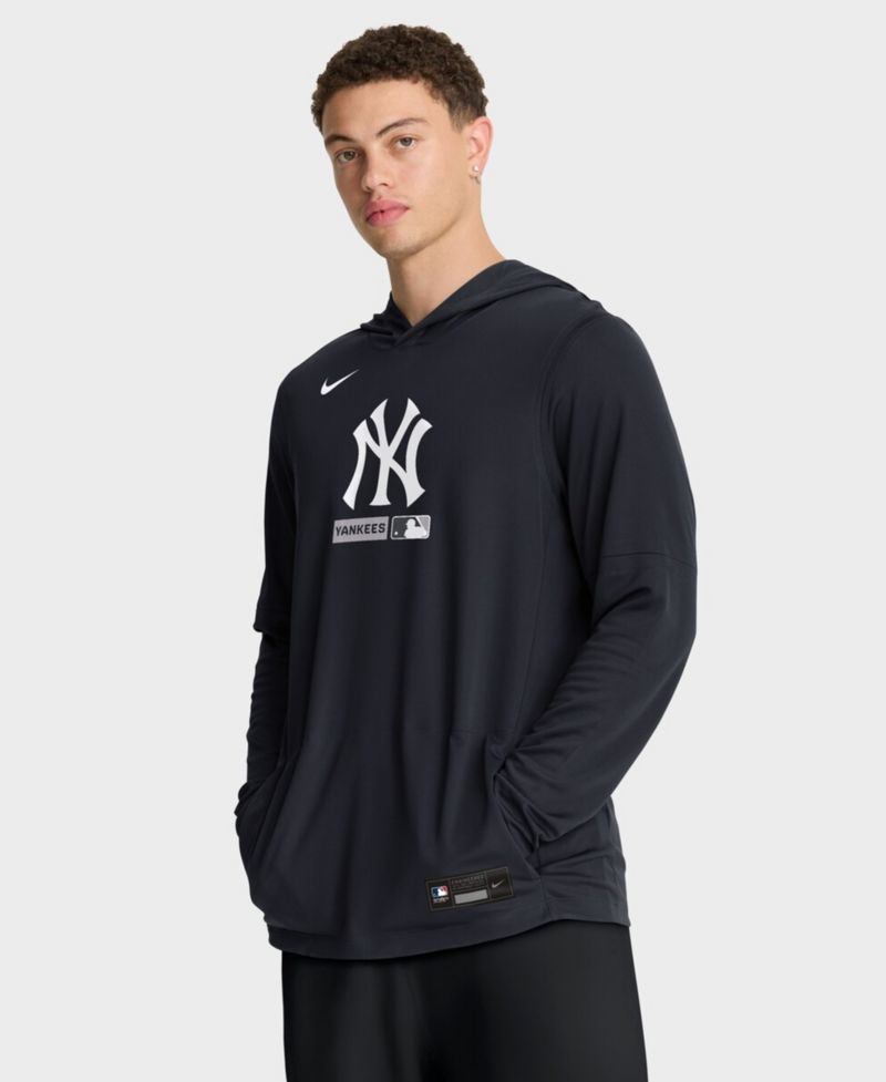 Men's Navy New York Yankees Authentic Collection Dri-FIT Long Sleeve Hoodie