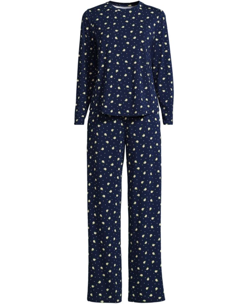 Women's Crewneck Long-Sleeve Top and Pants Set