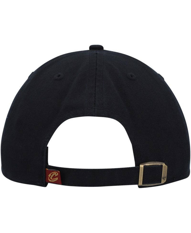 Men's '47 Black Cleveland Cavaliers Alternate Logo Clean Up Adjustable Hat