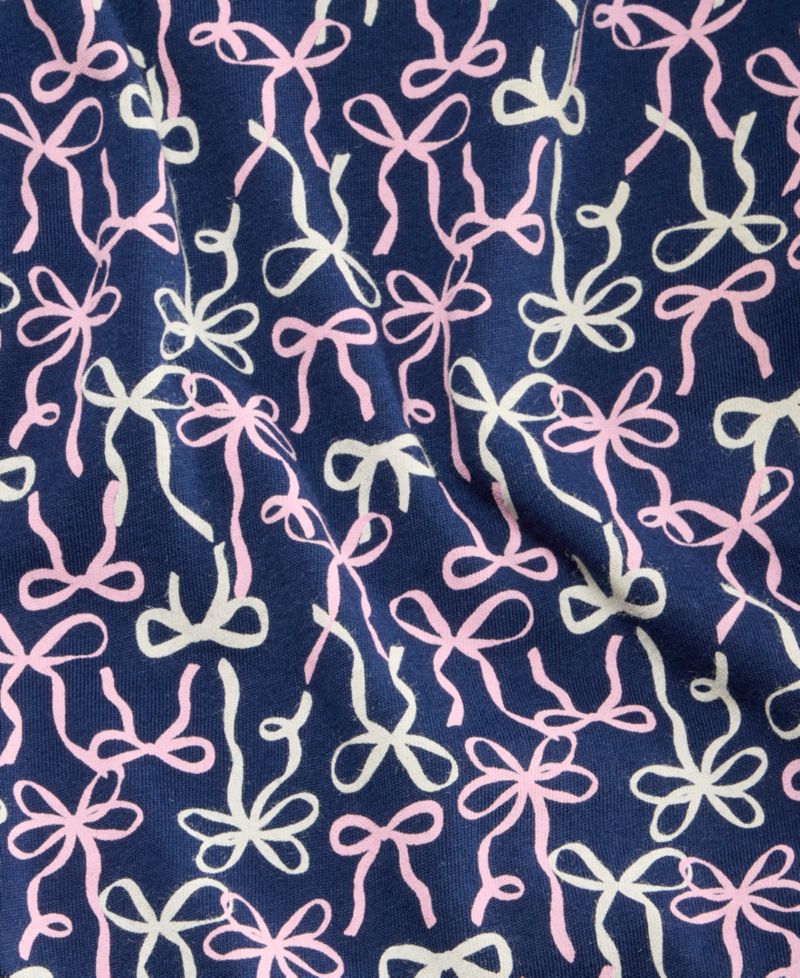 Girls' XS-XL Festive Bows Cotton Dress
