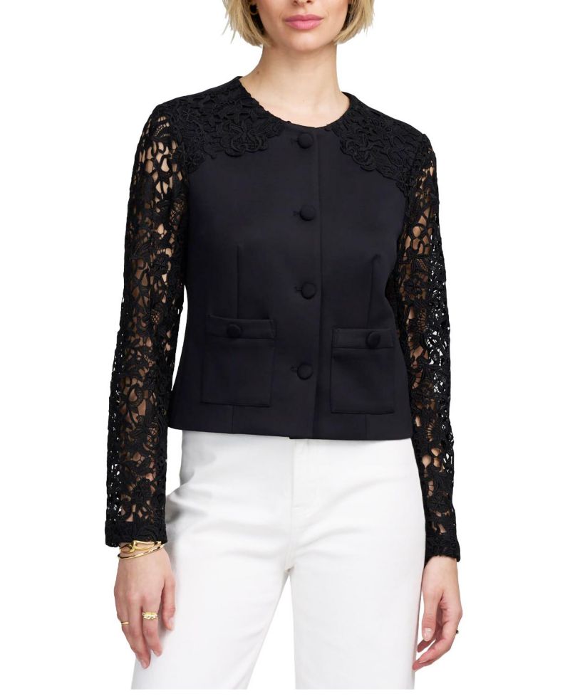 Women's Lace Satin Jacket