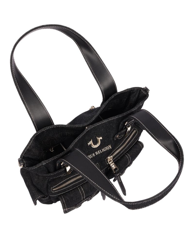 Women's Multi Pocket Denim Cinch Tote