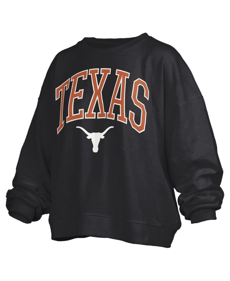 Women's Black Texas Longhorns Janise Fleece Sweatshirt