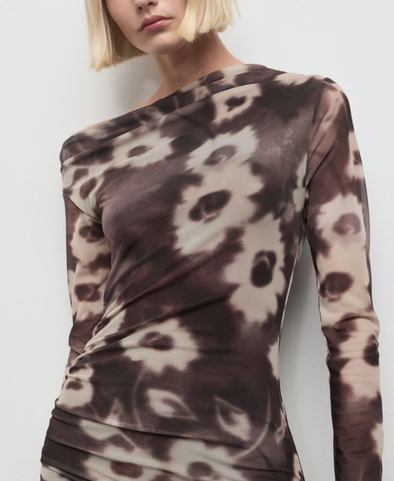 Women's Asymmetrical Floral Print Dress