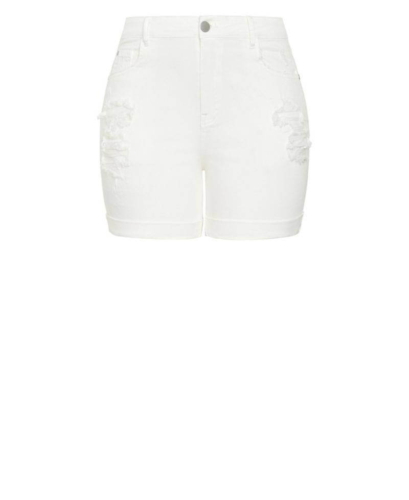 Plus Size Ripped Love Short